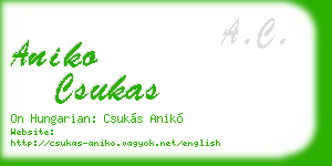 aniko csukas business card